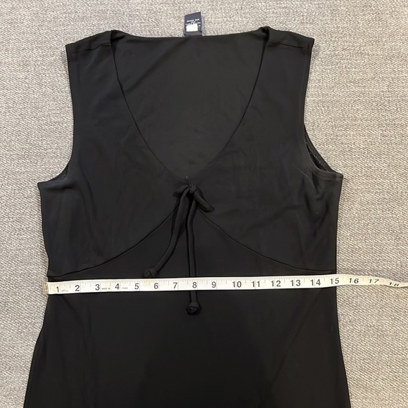 Gap Matte Jersey Black V-neck Dress Medium - Picture 4 of 6
